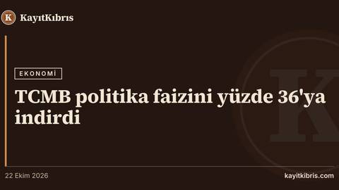 TCMB politika faizini yüzde 36'ya indirdi