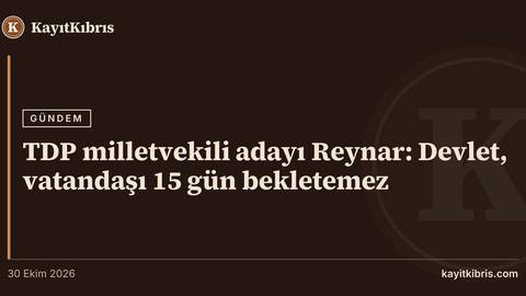 TDP milletvekili adayı Reynar: Devlet, vatandaşı 15 gün bekletemez