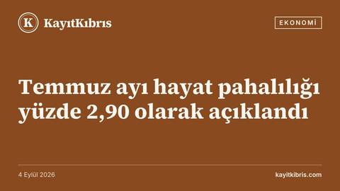 Temmuz ayı hayat pahalılığı yüzde 2,90 olarak açıklandı