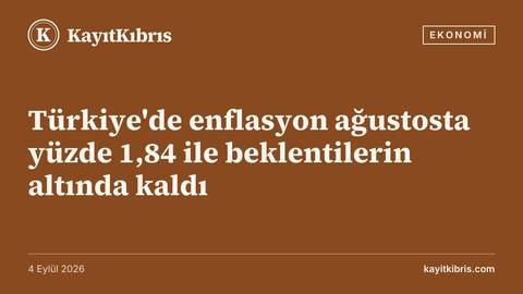 Türkiye'de enflasyon ağustosta yüzde 1,84 ile beklentilerin altında kaldı