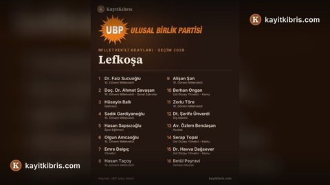 UBP'nin Lefkoşa milletvekili adayları belli oldu