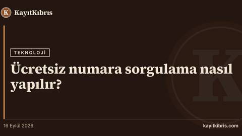 Ücretsiz numara sorgulama nasıl yapılır?