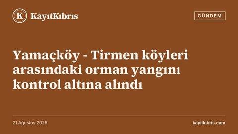 Yamaçköy - Tirmen köyleri arasındaki orman yangını kontrol altına alındı